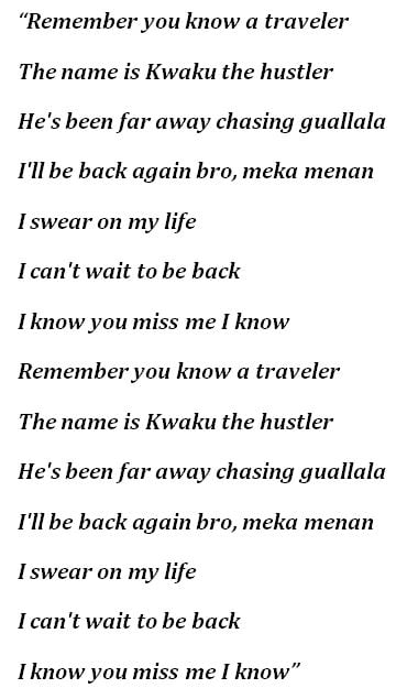 Black Sherif, "Kwaku the Traveller" Lyrics